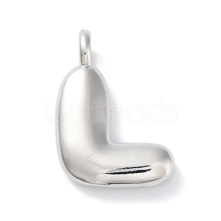 Rack Plating Brass Balloon Letter Pendants KK-C050-01P-L-1