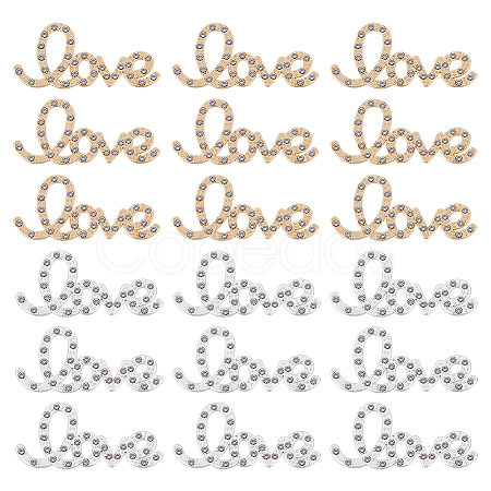 40Pcs 2 Colors Alloy Rhinestone Cabochons FIND-FH0010-89-1