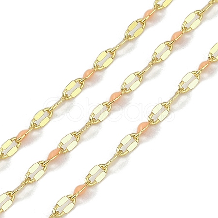 Rack Plating Brass Dapped Chains AJEW-Q153-02G-15-1