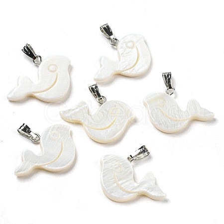 Natural Freshwater Shell Pendants PALLOY-Q462-04P-1