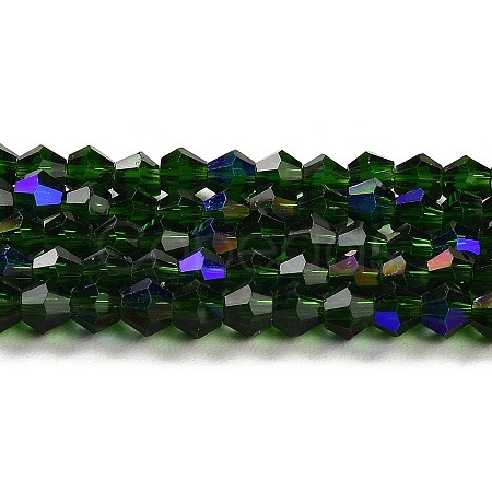 Transparent Electroplate Glass Beads Strands EGLA-A039-T3mm-L25-1