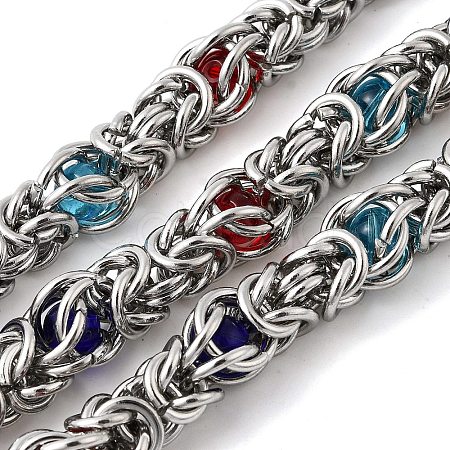 304 Stainless Steel Byzantine Chains CHS-K024-06P-03-1