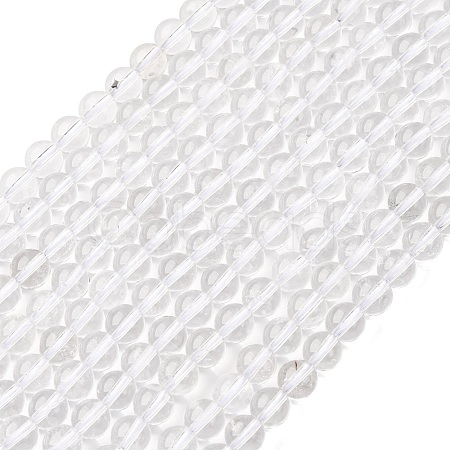 Round Natural Grade A Quartz Crystal Beads Strands G-H1648-6mm-01N-A-1