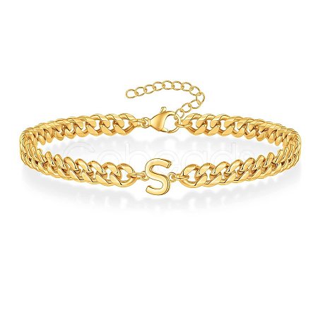 Letter 304 Stainless Steel Link Bracelets FS-WG7830E-18-1