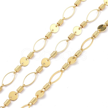 Brass Flat Sequin Chains CHC-D028-07G-1