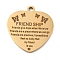 PVD Vacuum Plating 201 Stainless Steel Pendants, Friends Theme Message Charms, Heart with Word Charms, Real 18K Gold Plated, 30.5x29x2mm, Hole: 3mm