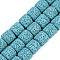 Synthetic Lava Rock Beads Strands, Dyed, Column, Dark Turquoise, 10x10mm, Hole: 2mm, about 39pcs/strand, 15.35 inch(39cm)