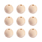 Unfinished Wood Beads, Natural Wooden Loose Beads Spacer Beads, Round, 40x40mm, Hole: 7mm