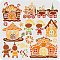 Large Plastic Reusable Drawing Painting Stencils Templates, for Painting on Scrapbook Fabric Tiles Floor Furniture Wood, Square, Gingerbread Man Pattern, 300x300mm