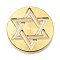 Golden Tone Wax Seal Brass Stamp Heads, for Invitations, Envelopes, Gift Packing, Star of David, 25x15mm, Inner Diameter: 7mm