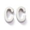 Tarnish Resistant 304 Stainless Steel Charms, Alphabet, Stainless Steel Color, Letter.C, 8x5x3mm, Hole: 1.8mm