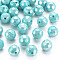 Opaque Acrylic Beads, Faceted, Dyed, AB Color, Round, Medium Turquoise, 12x11.5mm, Hole: 1.8mm, about 560pcs/500g