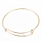 Adjustable Iron Expandable Bangle Making, Light Gold, 2-1/2 inch(65mm)