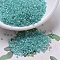 MIYUKI Delica Beads, Cylinder, Japanese Seed Beads, 11/0, (DB0079) Turquoise Green Lined Crystal AB, 1.3x1.6mm, Hole: 0.8mm, about 2000pcs/10g