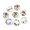 Pointed Back & Back Plated Glass Rhinestone Cabochons, Grade A, Faceted, Flat Round, Paradise Shine, 8x4.5mm