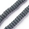 Natural Lava Rock Beads Strands, Dyed, Flat Round/Disc, Gray, 8~8.5x3~4mm, Hole: 2mm, about 54~60 pcs/Strand, 7.87 inch(20 cm)