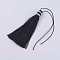 Nylon Thread Tassel Big Pendant Decorations, Black, 100x10mm