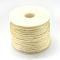 Metallic Stain Beads String Cords, Nylon Mouse Tail Cord, Lemon Chiffon, 1.5mm, about 100yards/roll(300 feet/roll)