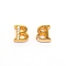 Alloy Slide Charms, with Crystal Rhinestone and Initial Letter A~Z, Letter.B, B: 11.5x10x4mm, Hole: 1.5x8mm