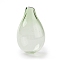 Handmade Blown Glass Bottles, for Glass Vial Pendants Making, Teardrop, Light Green, 30~32x18.5~19mm, Hole: 2~3.5mm