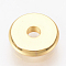 Brass Spacer Beads, Disc, Real 18K Gold Plated, 6x1.2mm, Hole: 1.8mm