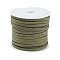 Faux Suede Cord, Faux Suede Lace, Dark Olive Green, 3x1.5mm, about 5.46 yards(5m)/roll