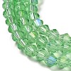 Transparent Electroplate Glass Beads Strands EGLA-A039-T3mm-L24-3