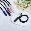 Natural Obsidian Bullet Pendant Necklace JN1043C-4