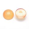 Natural Yellow Agate Cabochons G-P393-R17-12mm-2