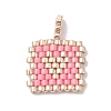 2Pcs Handmade MIYUKI Round Rocailles Seed Loom Pattern PALLOY-MZ00186-03-2