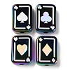 UV Plating Rainbow Iridescent Acrylic Enamel Beads SACR-G034-11D-1