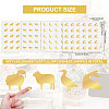 80 Sheets 4 Patterns PVC Waterproof Self-Adhesive Sticker Sets STIC-OC0001-10B-2