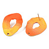 Spray Painted Iron Stud Earring Findings IFIN-N008-022C-1
