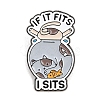 If It Fits I Sits Cat Enamel Pins JEWB-E044-02EB-01-1