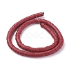 Flat Round Handmade Polymer Clay Beads CLAY-R067-8.0mm-29-3