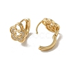 KC Gold Plated Brass Micro Pave Cubic Zirconia Hoop Earring EJEW-L271-01KCG-02-2