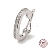 Rhodium Plated 925 Sterling Silver Twister Clasps STER-E056-026P-A-1