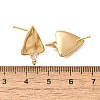 Brass Micro Pave Cubic Zirconia Stud Earring Findings KK-Z092-05G-2