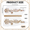 1 Pair Flower Polyester Embroider Thread Iron on/Sew On Patches PATC-FG0003-50-2