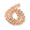 Transparent Electroplate Glass Beads Strands EGLA-N002-34E-F01-2