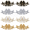 16Pcs 4 Colors Flower Polyester Iron on/Sew on Patches DIY-GF0011-68-7