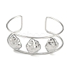Non-Tarnish 304 Stainless Steel Wide Textured Open Cuff Bangles BJEW-Q348-05P-12-2