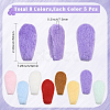40Pcs 8 Colors Double Face Wool Fibre Cabochons FIND-SC0020-31-2