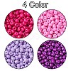 800pcs 4 Colors Baking Paint Glass Round Seed Beads SEED-FS0001-21A-2