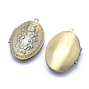 Brass Locket Pendants KK-F717-16AB-NR-2