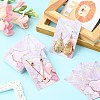 50Pcs Rectangle Hot Stamping Cardboard Paper Jewelry Display Cards CDIS-CJ0001-04-6