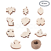 Wood Pendants and Jute Twine DIY-PH0018-13-1