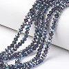 Electroplate Transparent Glass Beads Strands EGLA-A034-T4mm-Q11-1