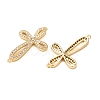 Brass Micro Pave Clear Cubic Zirconia Connector Charms CU-CBA4579-08G-B-3