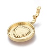 Valentine's Day Brass Micro Pave Cubic Zirconia Pendants ZIRC-M108-19-G-3